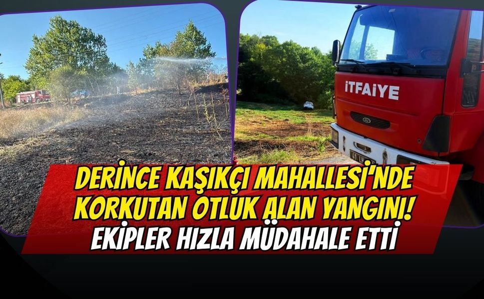 Derince Kaşıkçı Mahallesi’nde Korkutan Otluk Alan Yangını! Ekipler Hızla Müdahale Etti