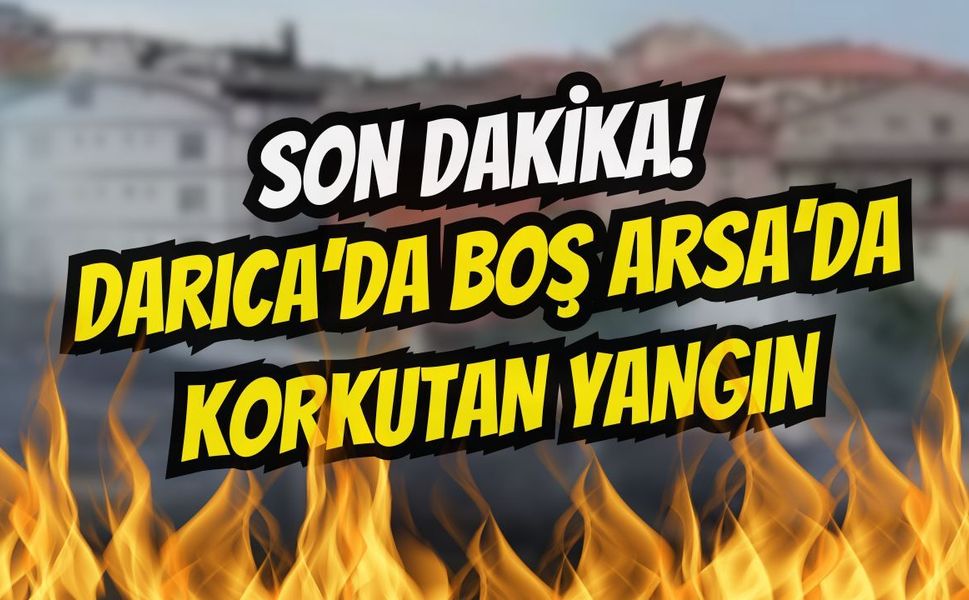 Darıca'da Boş Arsada korkutan Yangın