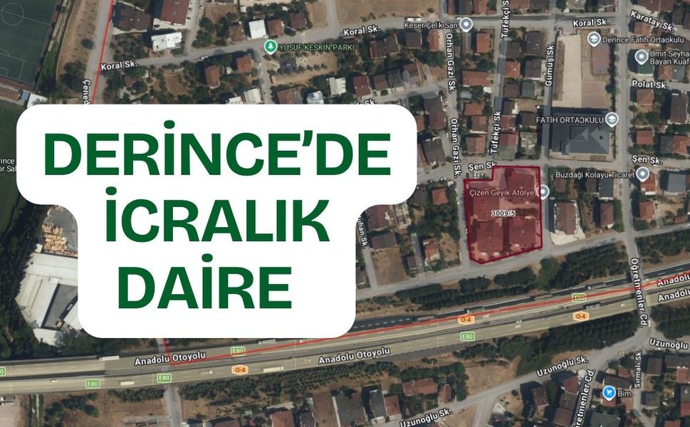 Kocaeli İcra Dairesi'nden Derince'de icralık daire