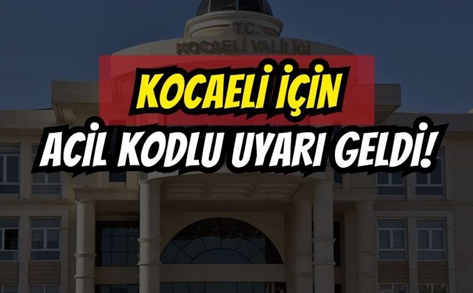 Kocaeli için acil kodlu uyarı: Öğle saatlerinden itibaren kuvvetli sağanak geliyor!
