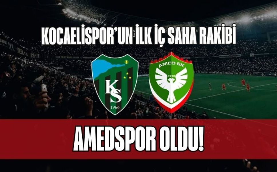 Kocaelispor evine dönüyor: İlk iç saha rakibi Amedspor!