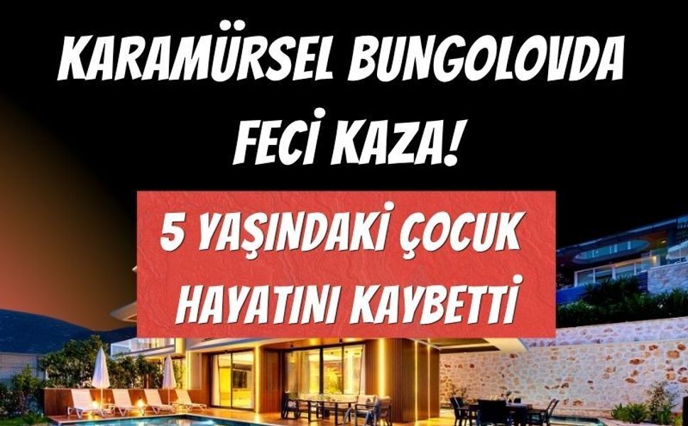 Karamürsel’de bungalov tesisinde feci kaza: 5 yaşındaki Seyid Hamza havuzda boğuldu!