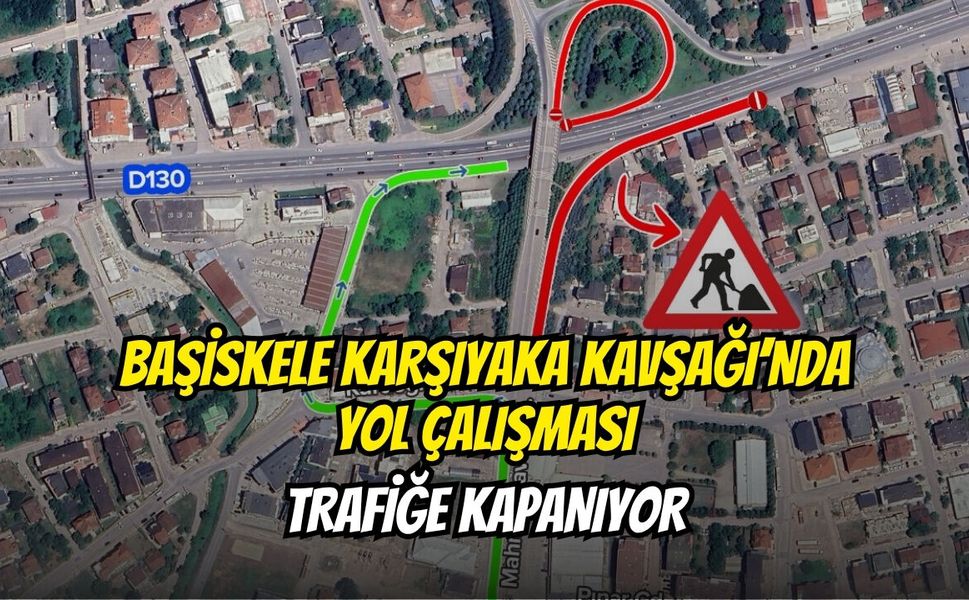 Başiskele Karşıyaka Kavşağı’nda Yol Çalışması: Trafiğe Kapanıyor