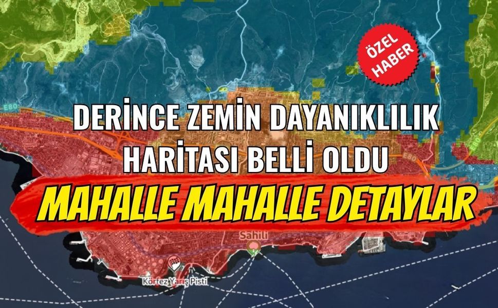 Derince’nin zemin dayanıklılık haritası belli oldu