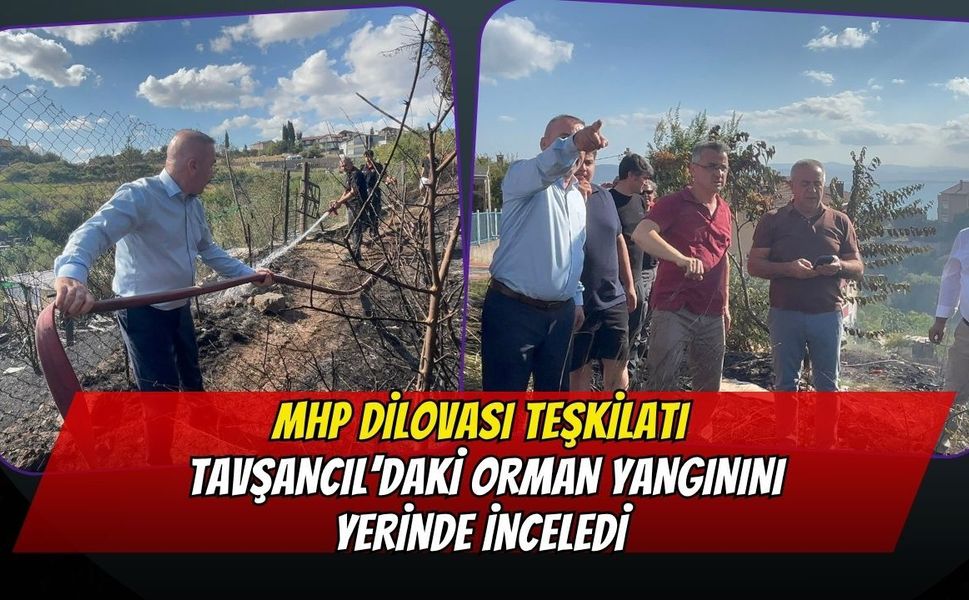 MHP Dilovası Teşkilatı Tavşancıl’daki Orman Yangınını Yerinde İnceledi