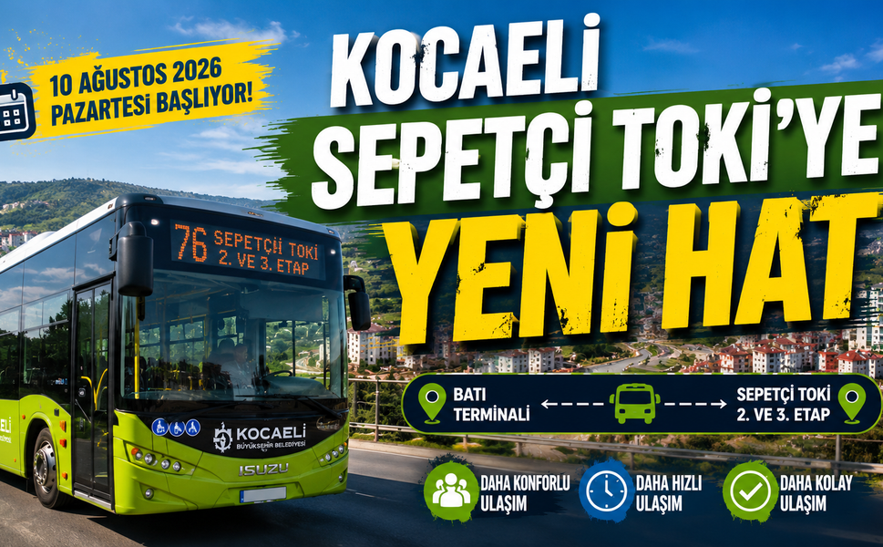 Kocaeli'de Sepetçi Toki'ye Yeni Hat