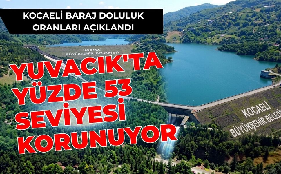 Kocaeli Baraj Doluluk Oranları Açıklandı: Yuvacık'ta Yüzde 53 Seviyesi Korunuyor