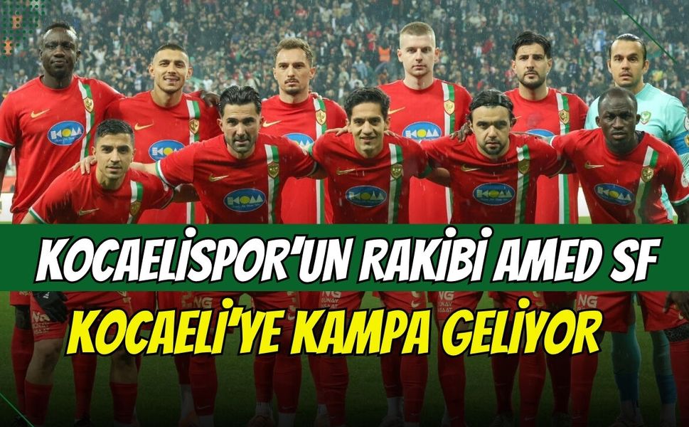 Kocaelispor’un Rakibi Amed SF Kocaeli’ye Kampa Geliyor