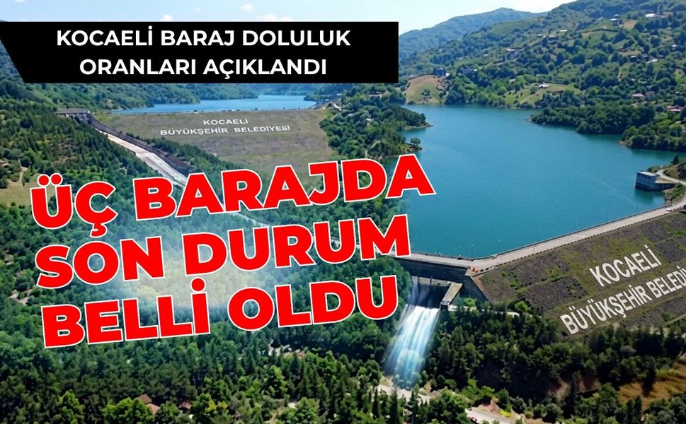 Kocaeli Baraj Doluluk Oranları Açıklandı: Üç Barajda Son Durum Belli Oldu
