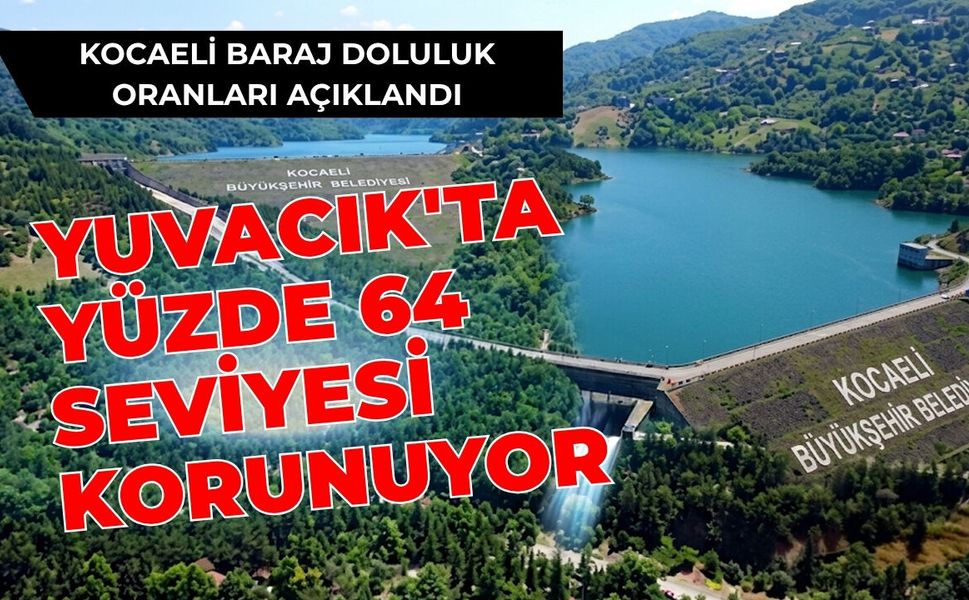 Kocaeli Baraj Doluluk Oranları Açıklandı: Yuvacık'ta Yüzde 64 Seviyesi Korunuyor