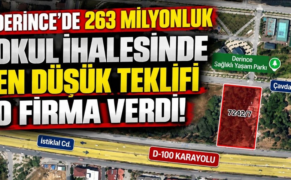 Derince’de 263 Milyonluk Okul İhalesinde En Düşük Teklifi O Firma Verdi