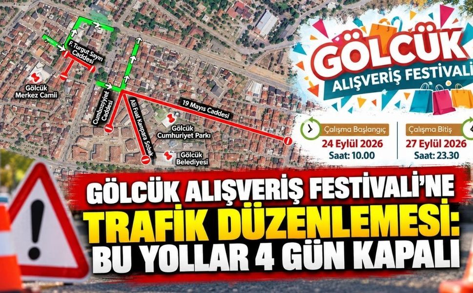 Gölcük Alışveriş Festivali’ne trafik düzenlemesi: Bu yollar 4 gün kapalı