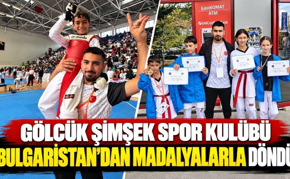 Gölcük Şimşek Spor Kulübü Bulgaristan’dan madalyalarla döndü