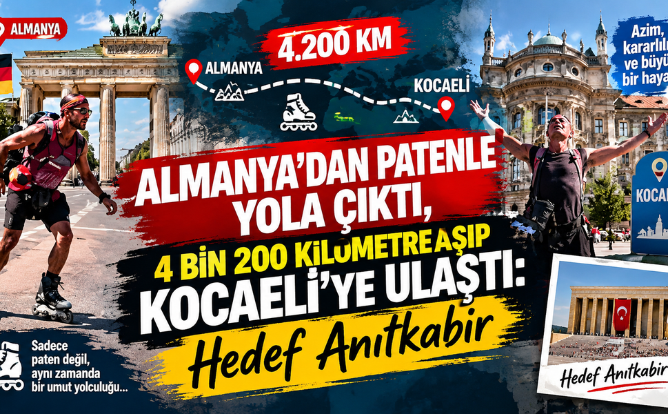 Almanya’dan patenle yola çıktı, 4 bin 200 kilometre aşıp Kocaeli’ye ulaştı: Hedef Anıtkabir