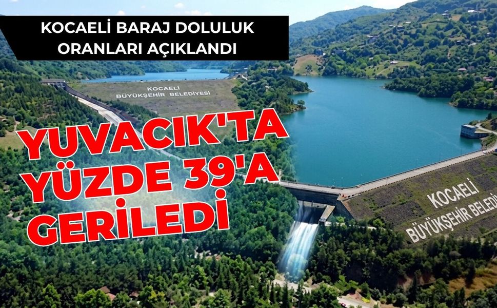 Kocaeli Baraj Doluluk Oranları Açıklandı: Yuvacık'ta Yüzde 39'a Geriledi