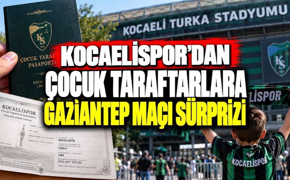 Kocaelispor’dan çocuk taraftarlara Gaziantep maçı sürprizi