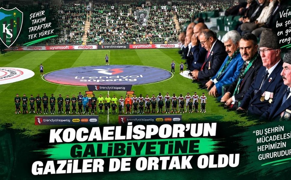 Kocaelispor’un galibiyetine gaziler de ortak oldu