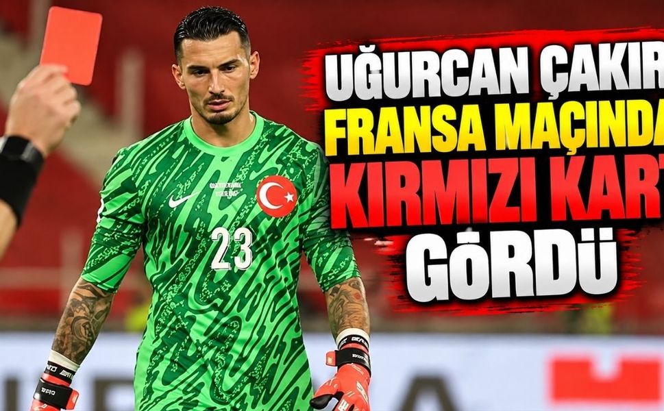 Uğurcan Çakır Fransa maçında kırmızı kart gördü
