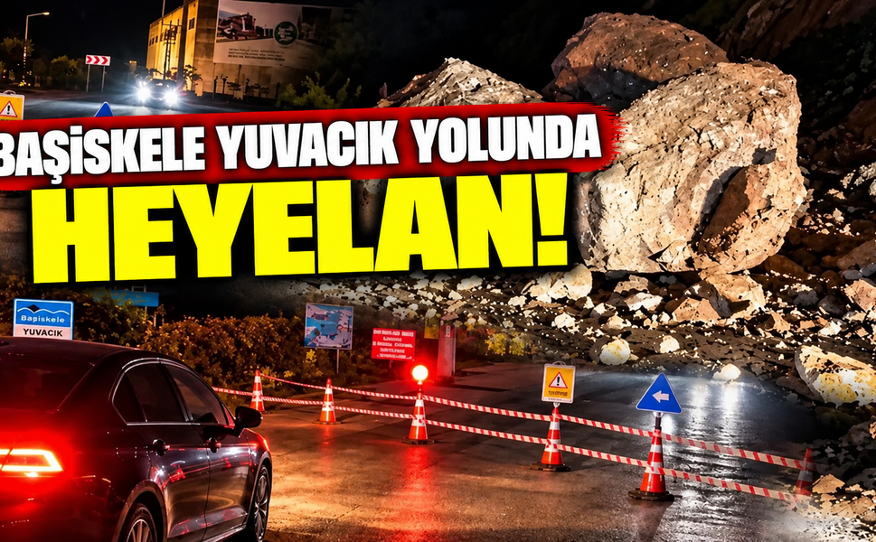 Başiskele Yuvacık yolunda heyelan! Kaya ve toprak parçaları yolu kapattı