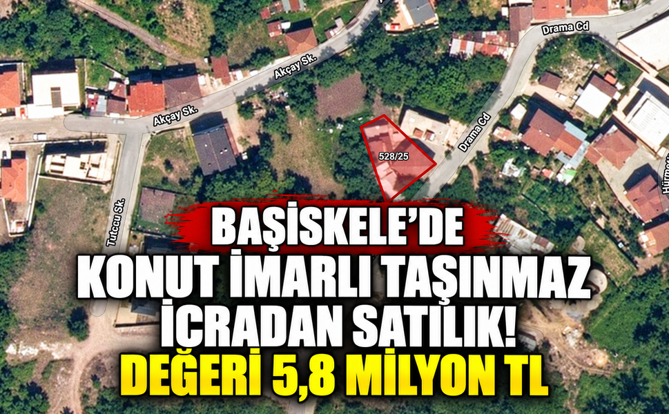 Başiskele’de konut imarlı taşınmaz icradan satılık! Değeri 5,8 milyon TL