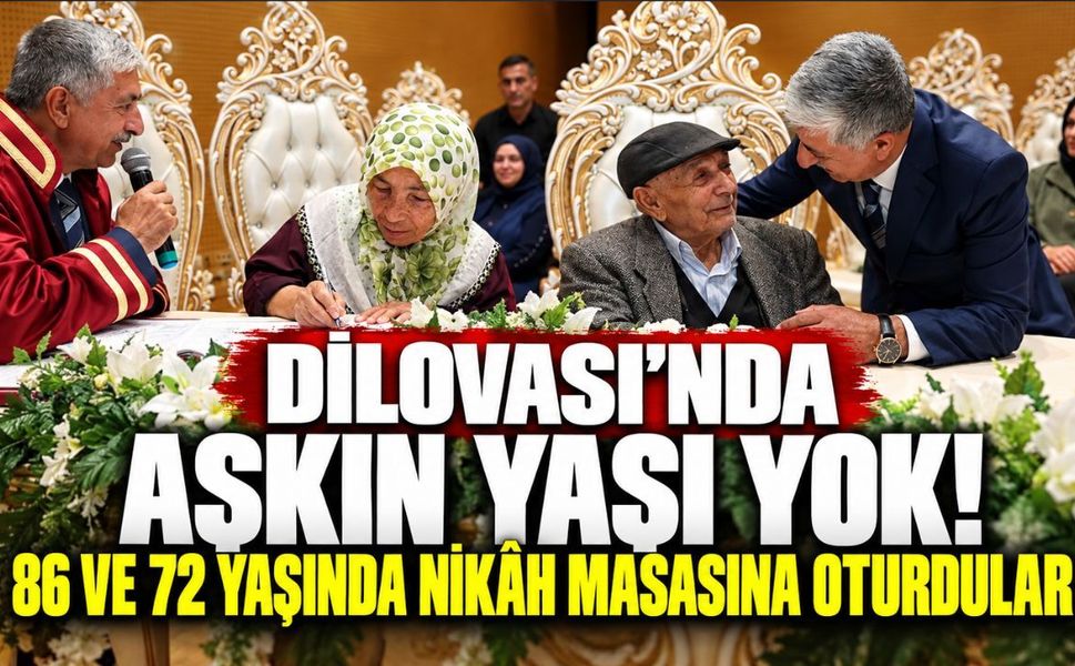 Dilovası'nda aşkın yaşı yok! 86 ve 72 yaşında nikâh masasına oturdular