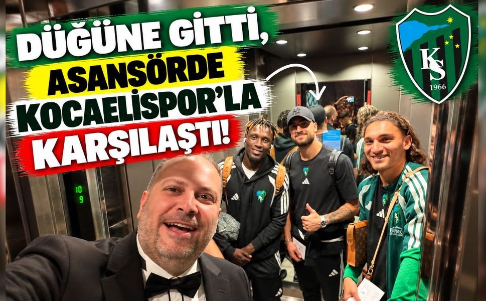 Düğüne Gitti, Asansörde Kocaelispor’la Karşılaştı!