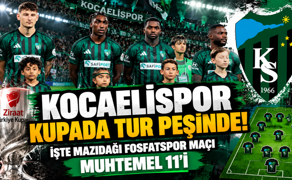 Kocaelispor kupada tur peşinde! İşte Mazıdağı Fosfatspor maçı muhtemel 11'i