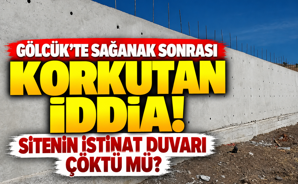 Gölcük'te sağanak sonrası korkutan iddia! Sitenin istinat duvarı çöktü mü?