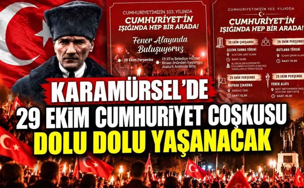 Karamürsel'de 29 Ekim Cumhuriyet Coşkusu Dolu Dolu Yaşanacak