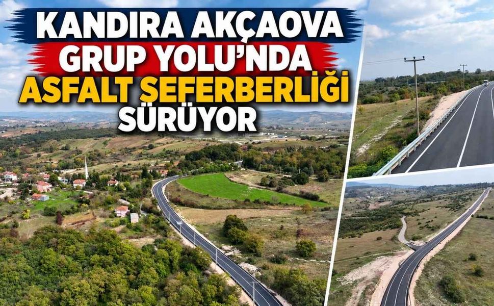 Kandıra Akçaova Grup Yolu'nda Asfalt Seferberliği Sürüyor