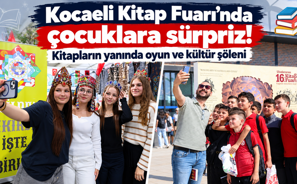 Kocaeli Kitap Fuarı'nda çocuklara sürpriz! Kitapların yanında oyun ve kültür şöleni