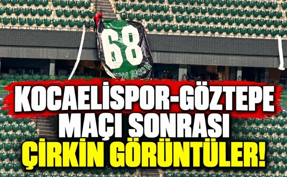 Kocaelispor-Göztepe maçı sonrası çirkin görüntüler!