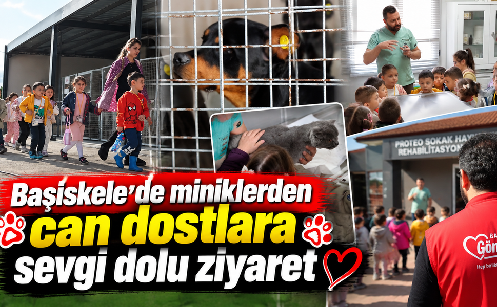 Başiskele’de miniklerden can dostlara sevgi dolu ziyaret