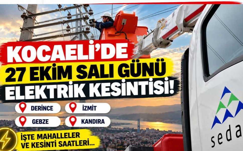Kocaeli'de 27 Ekim Salı günü elektrik kesintisi! Hangi ilçelerde elektrikler kesilecek?