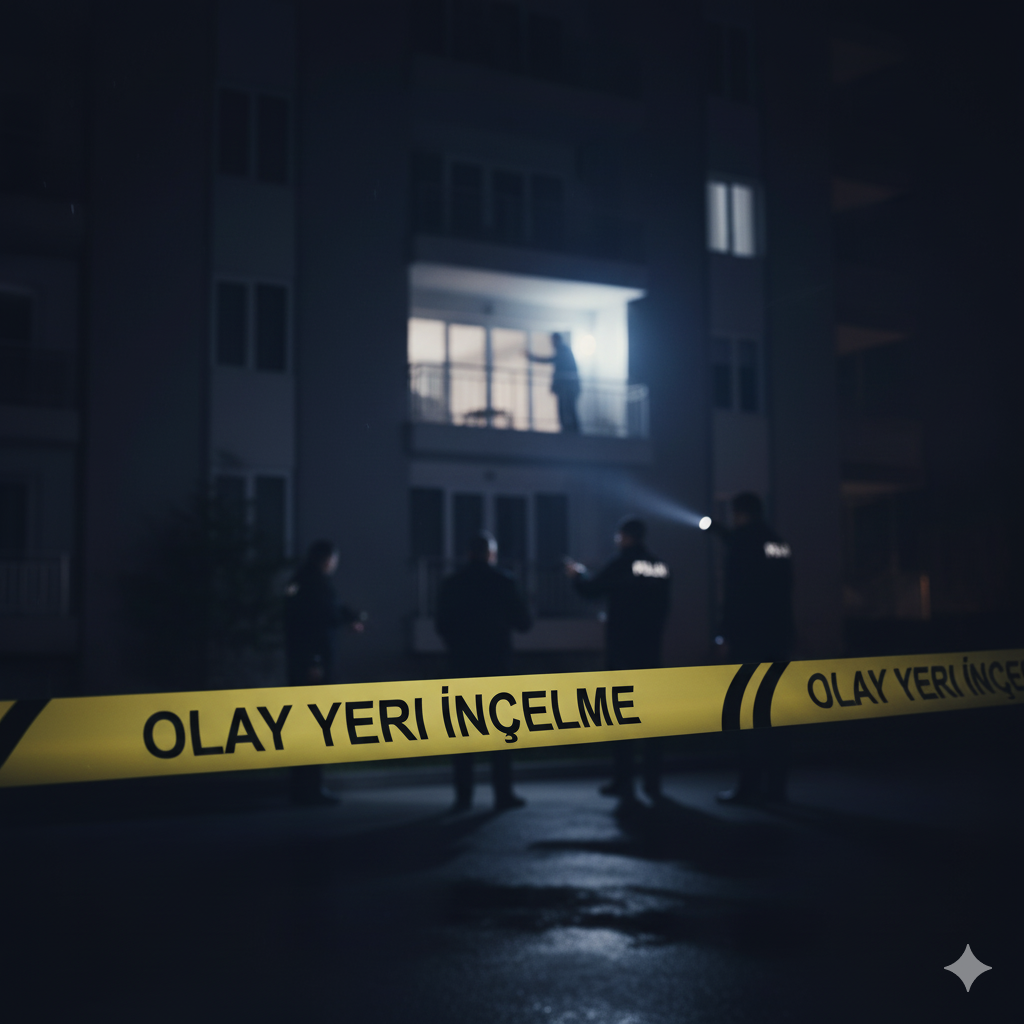 [RESİM: Güllü'nün ölümüyle ilgili soruşturmayı simgeleyen, 'olay yeri inceleme' şeridi ve dedektif figürleri içeren sembolik bir görsel]