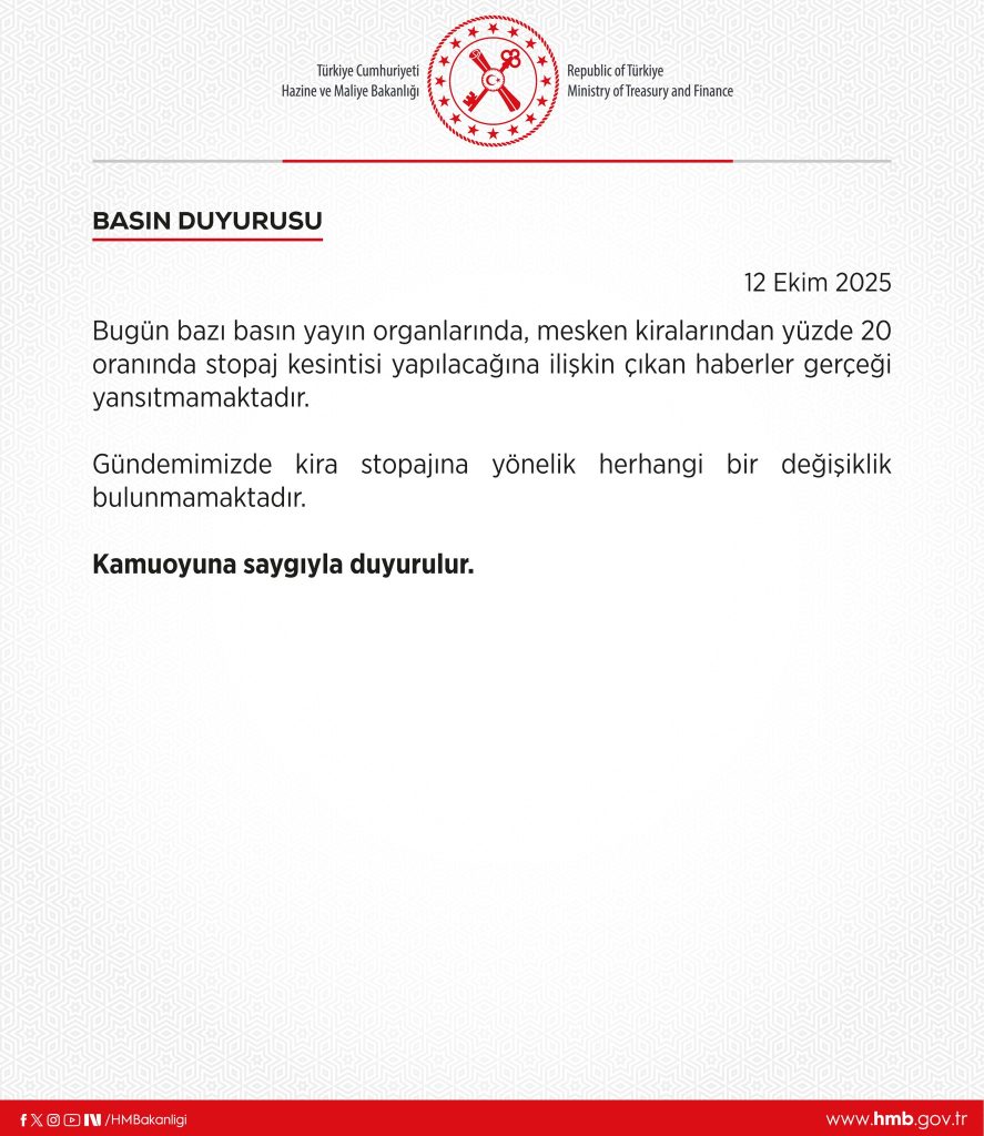 Ancak Hazine ve Maliye Bakanlığı, söz konusu iddiaları yalanlayarak “gündemimizde böyle bir düzenleme yok” açıklamasını yaptı.