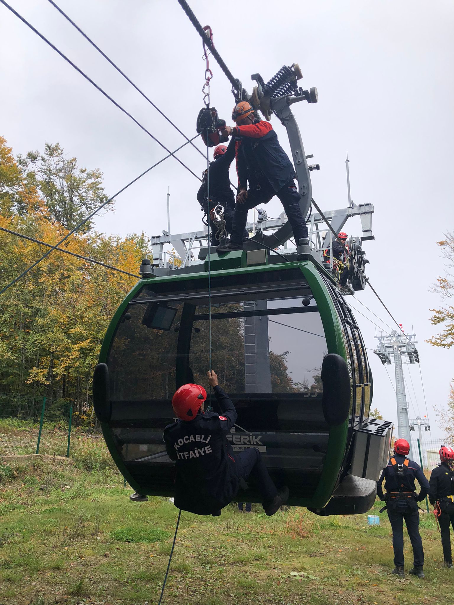 Kartepe Teleferik'te Gerçeği Aratmayan Tatbikat (3)