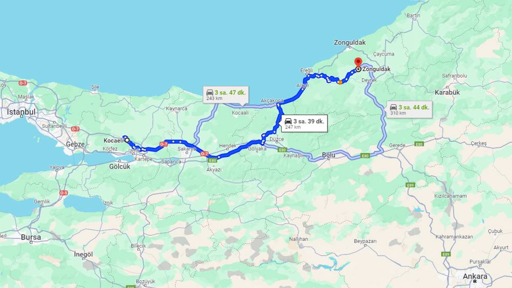 Kocaeli Zonguldak Arasi Kac Km 2025.Jpg