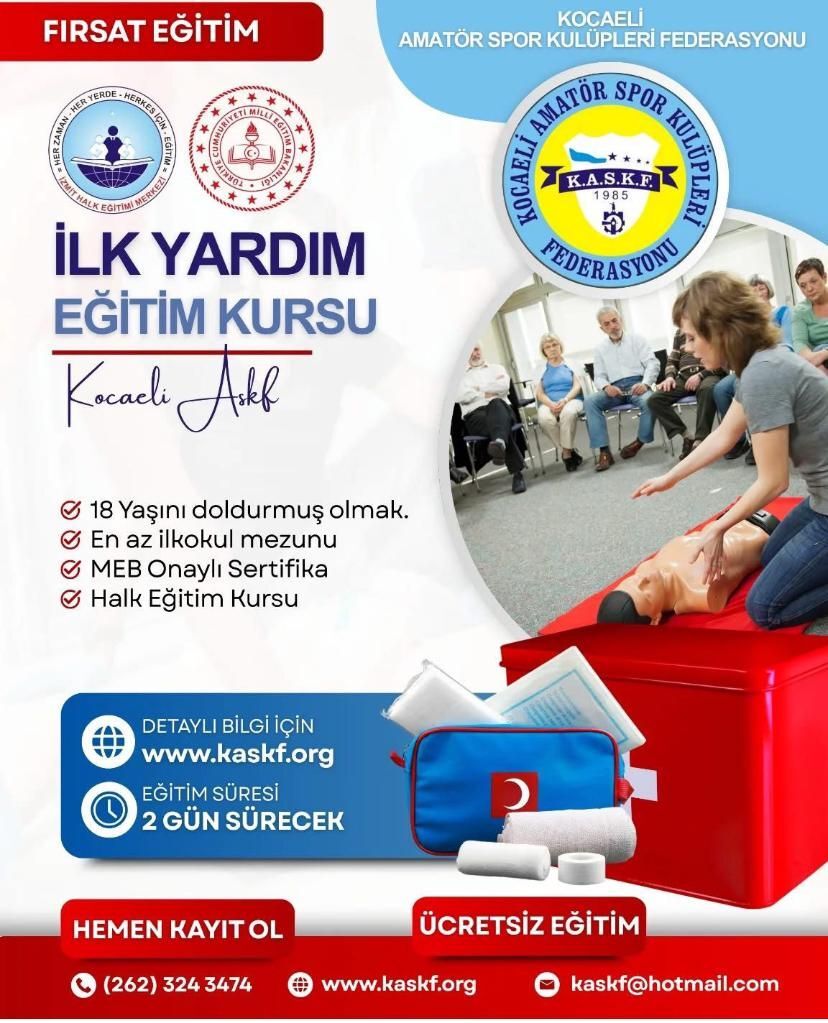 Ilk Yardim Egitimi Kaskf Ucretsiz Sertifika 2025