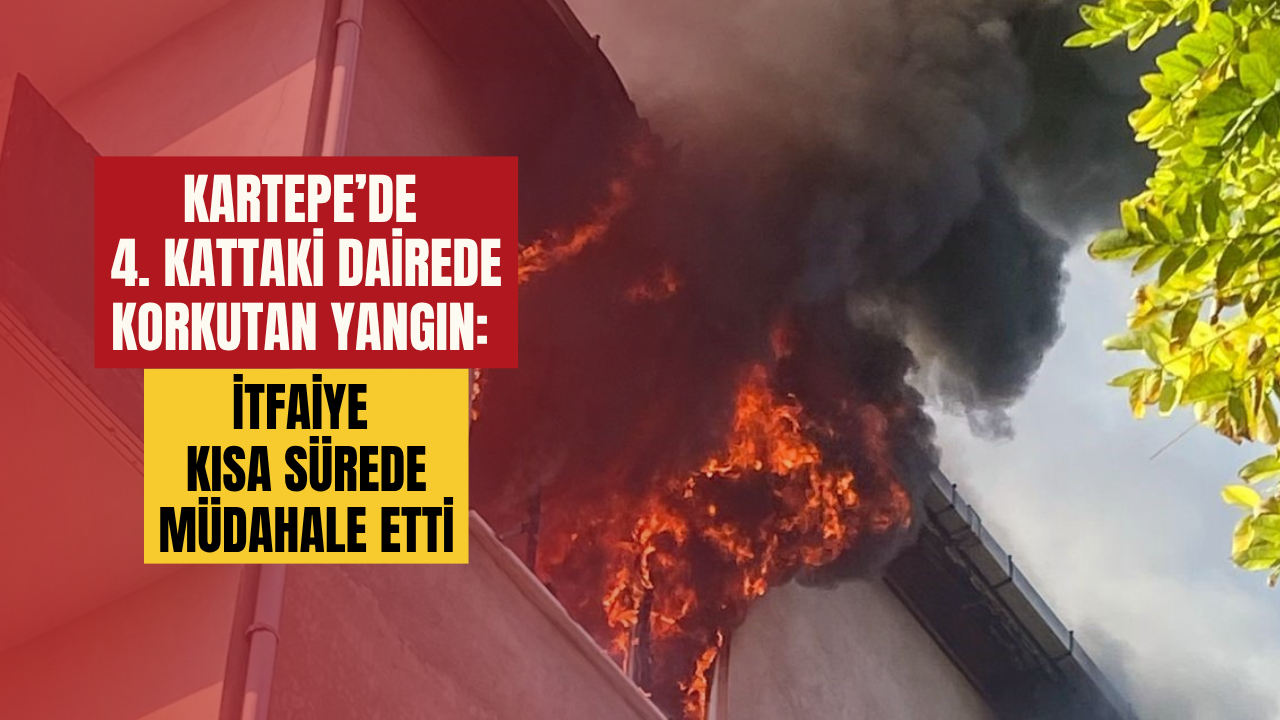 Kartepe’de 4. Kattaki̇ Dai̇rede Korkutan Yangin İtfai̇ye Kisa Sürede Müdahale Etti̇