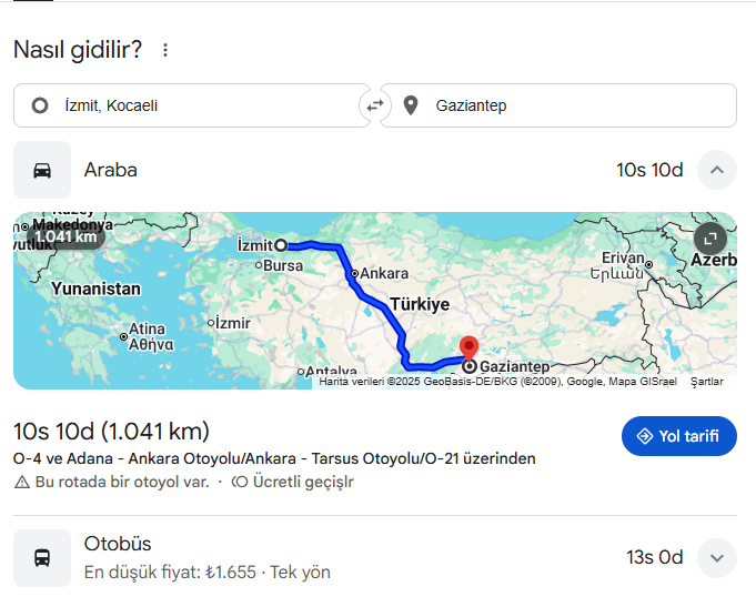 Kocaeli Gaziantep Arasi Yol Tarifi.jpg