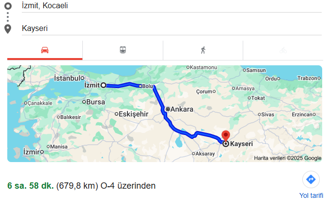 Kocaeli Kayseri