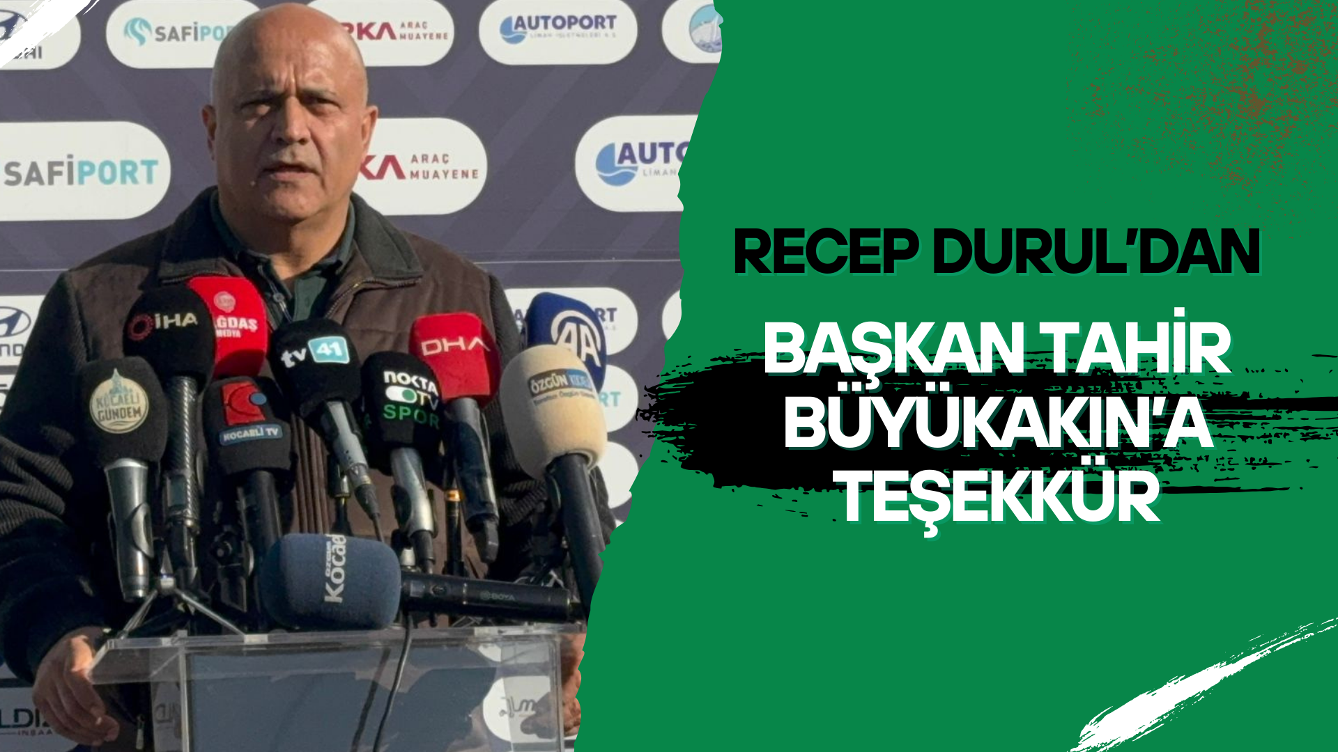 Recep Duruldan Büyükakina Teşekkür