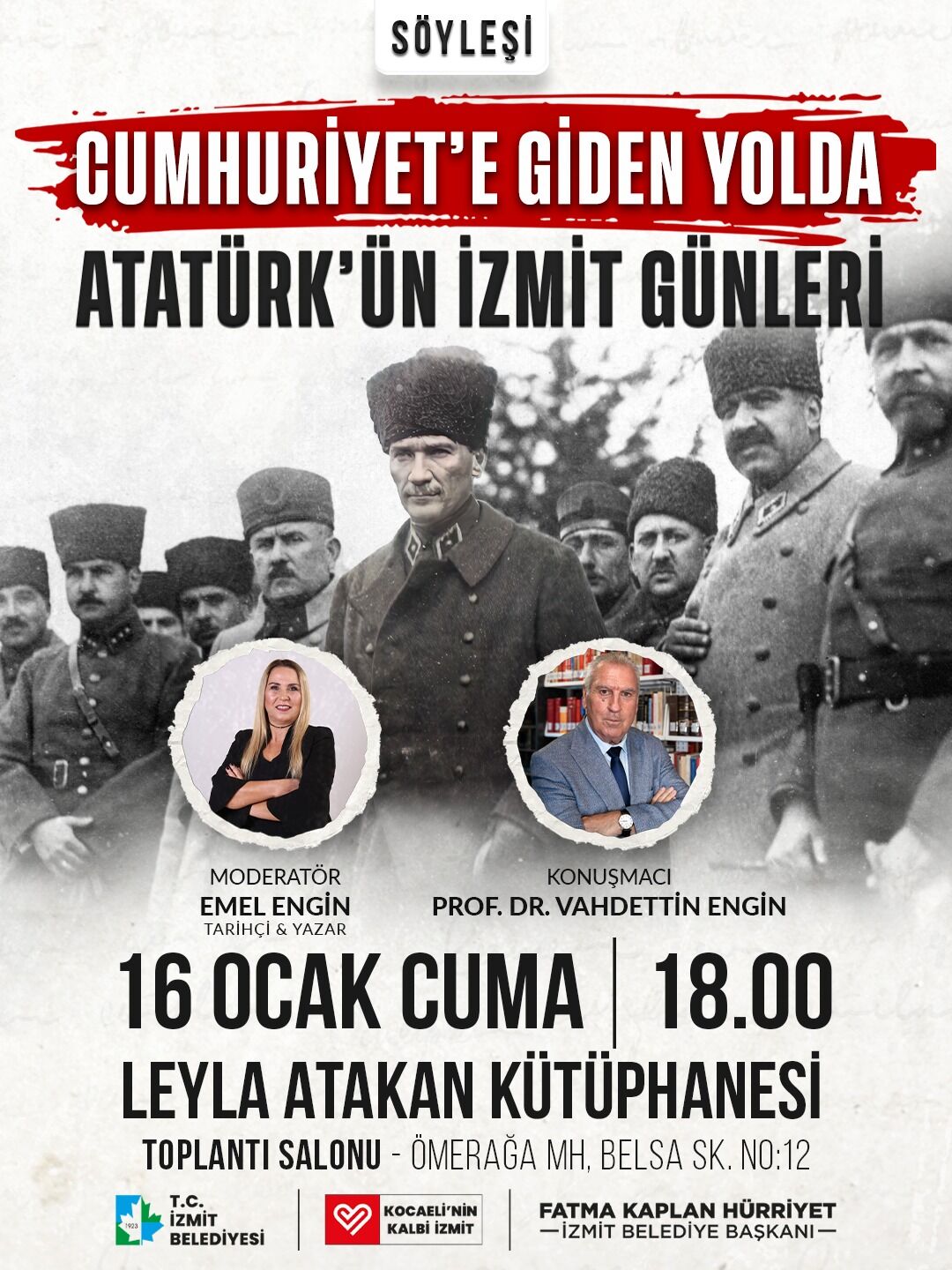 Basın Onur Günü’nde Cumhuriyet’in Yolculuğu İzmit’ten Anlatılacak