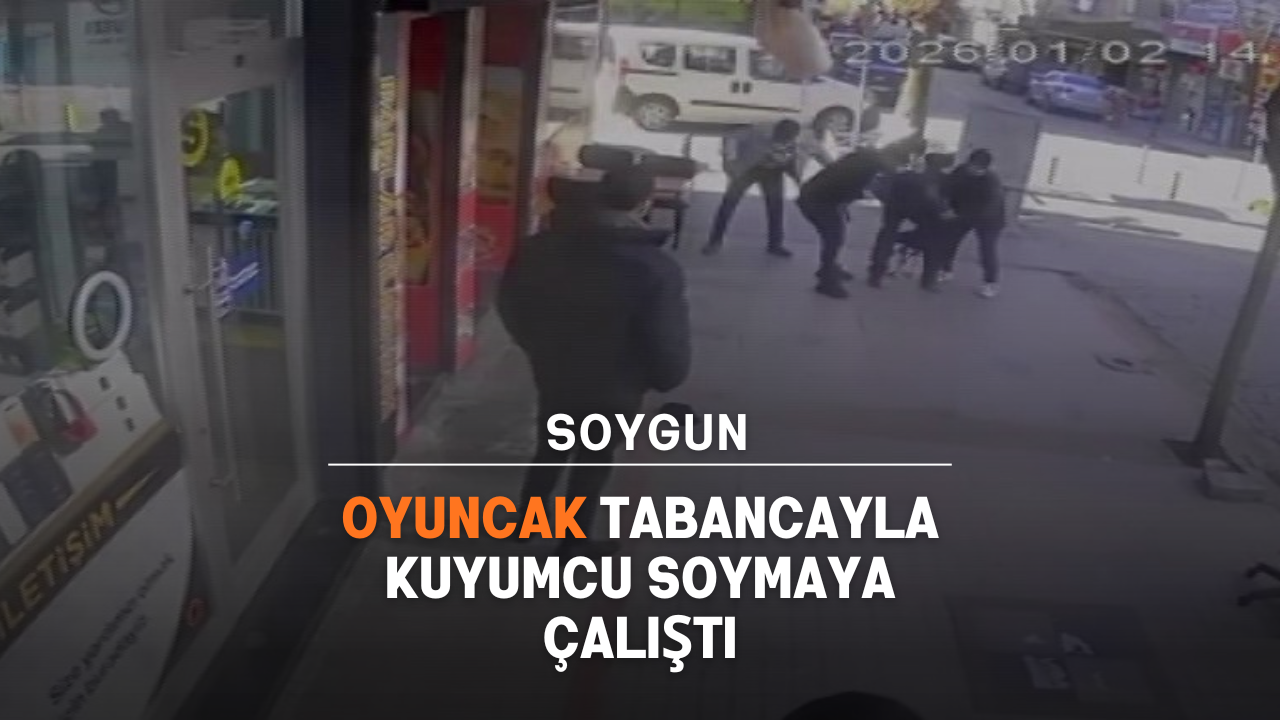 Oyuncak Tabancayla Kuyumcu Soymaya Çalıştı