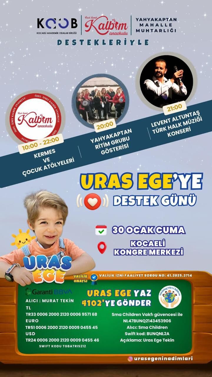 DMD Hastası Uras Ege İçin Kocaeli Tek Yürek Oluyor-1
