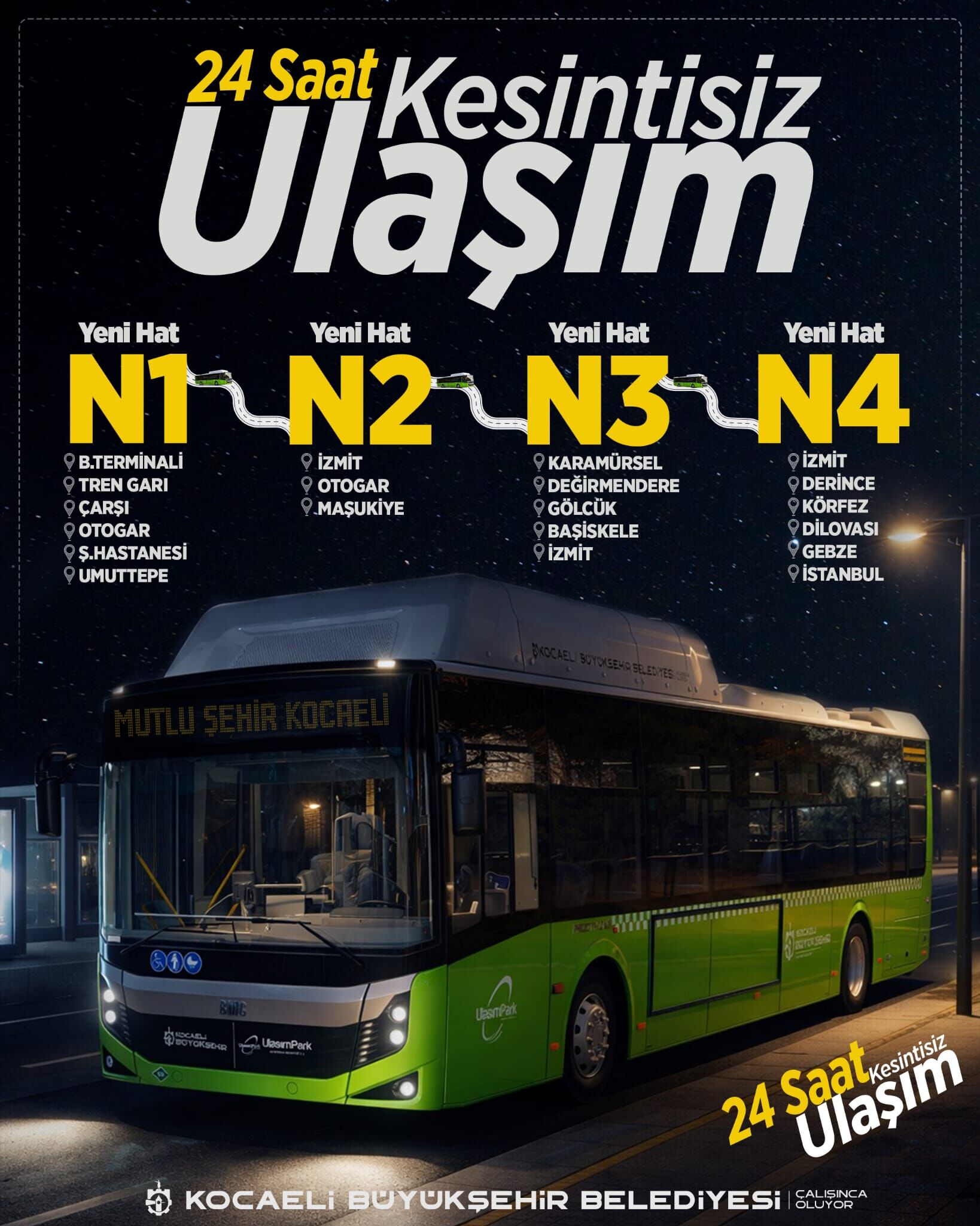 Kocaeli'de Ulaşım Artık 24 Saat (10)