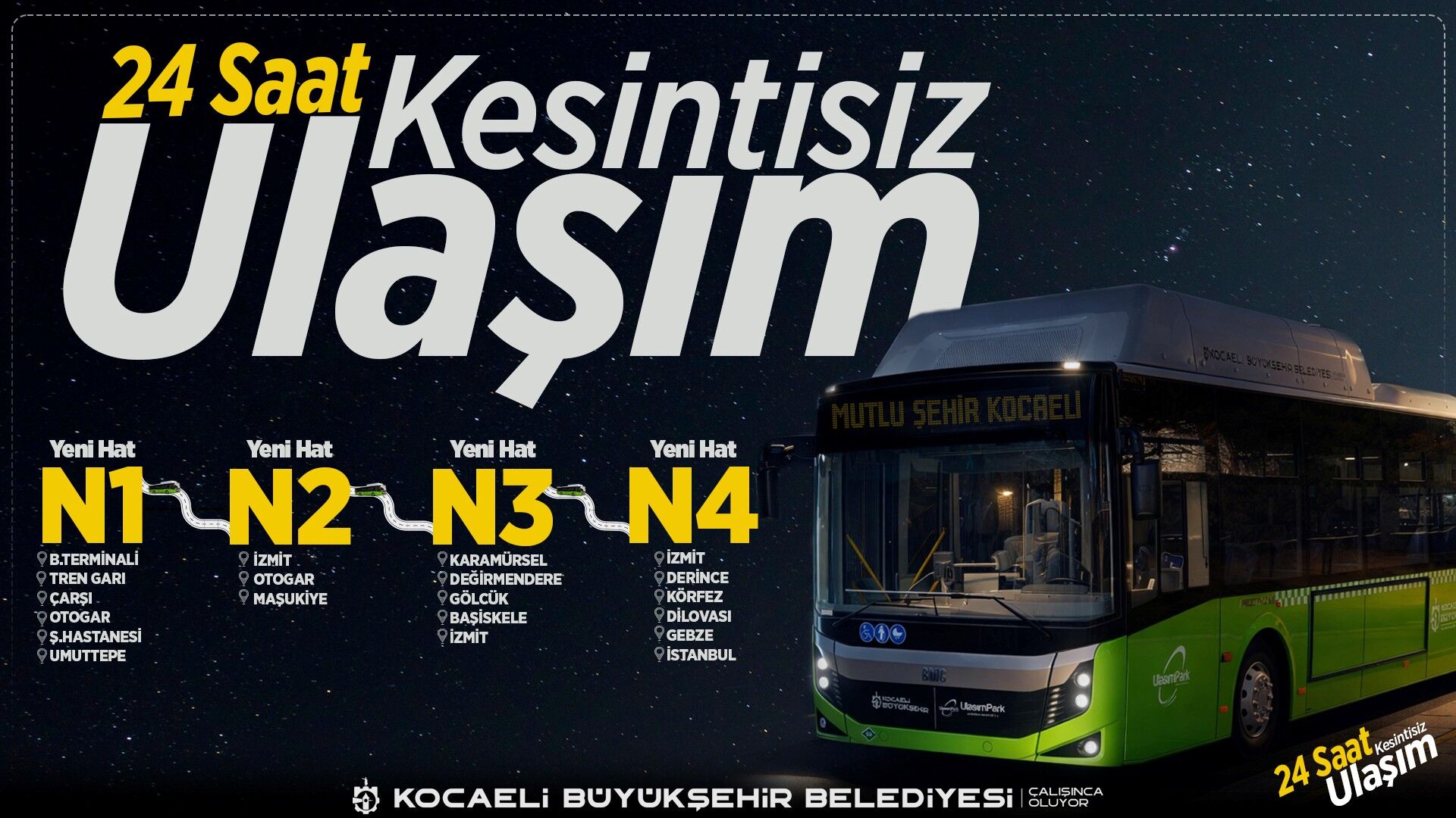 Kocaeli'de Ulaşım Artık 24 Saat (11)