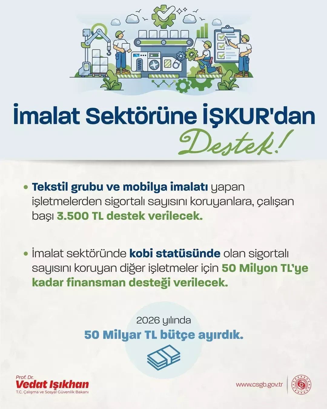 Imalat Sektoru Calisan Destek 3500 Tl 2