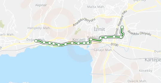 T1 Guzergah Haritasi Kocaelitv